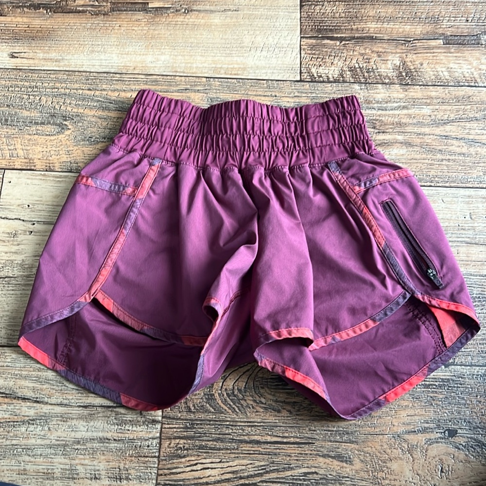 lululemon athletica Purple Tracker Shorts, size 4